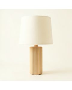 Harbor Brook Table Lamp With A Plain Fabric Shade - Ivory (synthetic illustration; no displayed measurements)