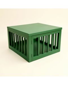 Laurel Canyon Empty Furniture-Style Pet Crate - Green (synthetic illustration; no displayed measurements)