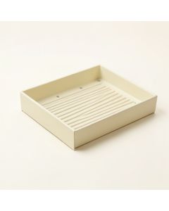 Birch Falls Empty Under-Desk Cable Tray - Ivory (synthetic illustration; no displayed measurements)