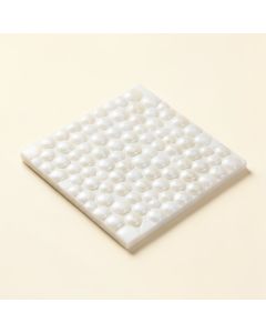 Lokahi 0.66 '' X 0.66 '' Glass Pearl Shell Mosaic Tile In White (synthetic illustration; no displayed measurements)