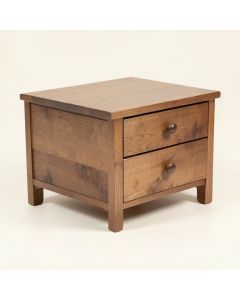 Eielt Solid Wood 2 - Drawer End Table (synthetic illustration; no displayed measurements)
