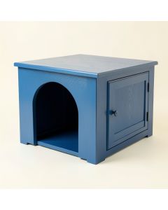 Shore Edge Empty Furniture-Style Litter Enclosure - Blue (synthetic illustration; no displayed measurements)