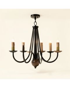 Cade 12 - Light Candle Style Wagon Wheel Chandelier (synthetic illustration; no displayed measurements)