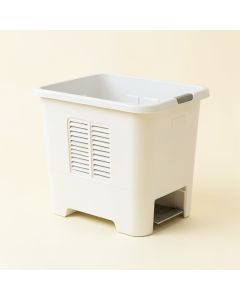 Summit Canyon Closed Garden Compost Bin - White (synthetic illustration; no displayed measurements)