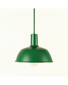 Cliff Canyon Pendant Light Suspended From One Plain Cable - Green (synthetic illustration; no displayed measurements)