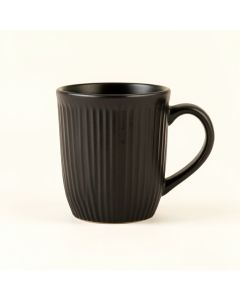 Oak Arc Ceramic Mug - Black (synthetic illustration; no displayed measurements)
