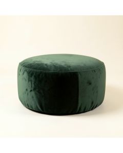 Cecillia 13.4 '' Velvet Round Pouf Ottoman (synthetic illustration; no displayed measurements)