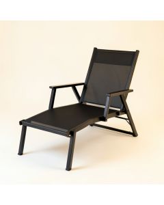 Aspen Dell Outdoor Lounge Chair - Black (synthetic illustration; no displayed measurements)