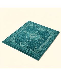 Azaiah Moroccan Geometric Textured Weave Teal Indoor/Outdoor Area Rug (synthetic illustration; no displayed measurements)