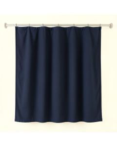 Vale Canyon Shower Curtain Hanging Flat From A Plain Rod - Navy (synthetic illustration; no displayed measurements)