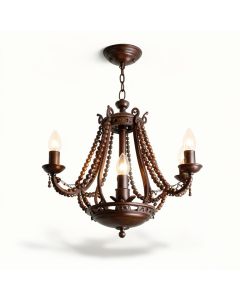 Mosig 4 - Light Lantern Empire Chandelier With Beaded Accents (synthetic illustration; no displayed measurements)