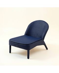 Moss Arc Outdoor Lounge Chair - Navy (synthetic illustration; no displayed measurements)