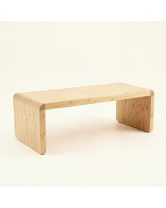 Hill Edge Indoor Bench - Ivory (synthetic illustration; no displayed measurements)
