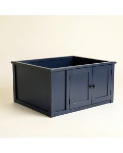 Rowan Falls Empty Furniture-Style Litter Enclosure - Navy (synthetic illustration; no displayed measurements)