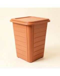 Oak Branch Closed Garden Compost Bin - Terracotta (synthetic illustration; no displayed measurements)