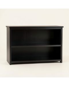 Linden Bend Low Bookcase - Black (synthetic illustration; no displayed measurements)