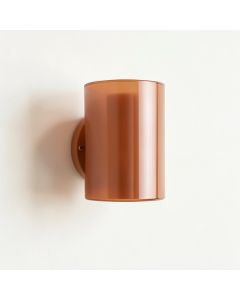 Ash Bridge Wall Sconce Mounted On A Plain Wall - Terracotta (synthetic illustration; no displayed measurements)