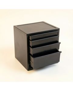 Harbor Bend Small-Parts Storage Drawer Cabinet - Black (synthetic illustration; no displayed measurements)