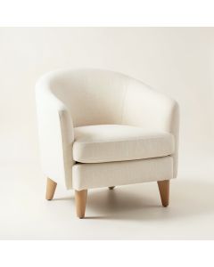 Fern Crest Upholstered Armchair - Cream (synthetic illustration; no displayed measurements)