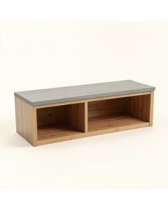Pine Branch Shoe Storage Bench - Gray (synthetic illustration; no displayed measurements)
