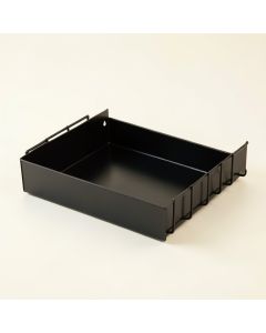 Birch Dell Empty Under-Desk Cable Tray - Black (synthetic illustration; no displayed measurements)