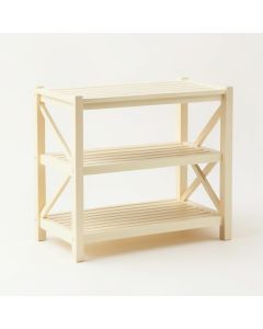 Elm Crest Empty Seed-Starting Shelving Unit Without Lights - Cream (synthetic illustration; no displayed measurements)