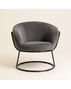 Sima 26.8 '' Wide Velvet Papasan Chair (synthetic illustration; no displayed measurements)