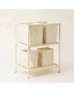 Brook Canyon Laundry Sorting Station With Plain Removable Bags - Cream (synthetic illustration; no displayed measurements)