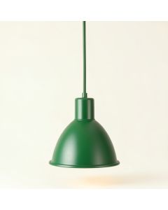 Reed Dale Pendant Light Suspended From One Plain Cable - Green (synthetic illustration; no displayed measurements)