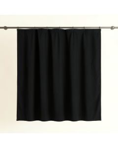 Willow Branch Shower Curtain Hanging Flat From A Plain Rod - Black (synthetic illustration; no displayed measurements)