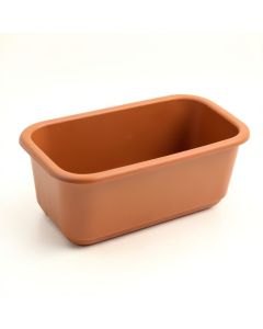 Fern Brook Empty Railing Planter With Integral Brackets - Terracotta (synthetic illustration; no displayed measurements)