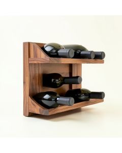 Mccandless 5 Bottle Wall Mounted Wine Bottle And Glass Rack (synthetic illustration; no displayed measurements)