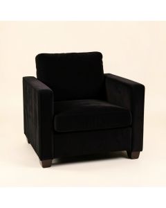 Brook Crest Upholstered Armchair - Black (synthetic illustration; no displayed measurements)