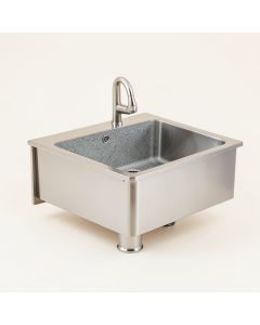 Kohler Tailor Large Single Basin Stainless Steel Sink With Etched Stone Insert (synthetic illustration; no displayed measurements)