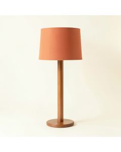 Maple Bend Floor Lamp With A Plain Fabric Shade - Terracotta (synthetic illustration; no displayed measurements)