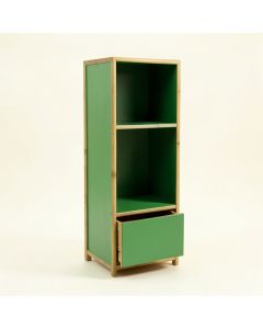 Willow Canyon Narrow Cubby Tower - Green (synthetic illustration; no displayed measurements)