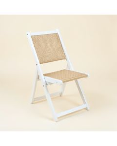 Meadow Arc Folding Outdoor Chair - White (synthetic illustration; no displayed measurements)