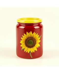 Priddis Sunflower 4 Qt . Storage Jar (synthetic illustration; no displayed measurements)