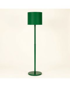 Cedar Arc Floor Lamp With A Plain Fabric Shade (synthetic illustration; no displayed measurements)