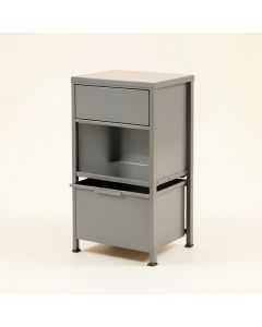 Spruce Bridge Freestanding Pull-Out Hamper Cabinet - Gray (synthetic illustration; no displayed measurements)