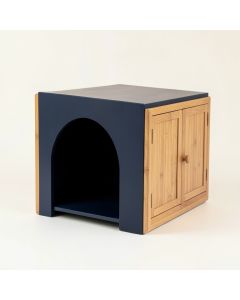 Sage Dell Empty Furniture-Style Litter Enclosure - Navy (synthetic illustration; no displayed measurements)