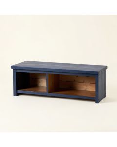 Oak Crossing Shoe Storage Bench - Navy (synthetic illustration; no displayed measurements)