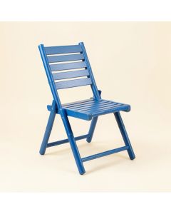 Willow Dale Folding Outdoor Chair - Blue (synthetic illustration; no displayed measurements)