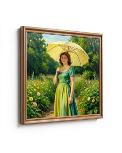 Woman With A Parasol In The Garden In Argenteuil '' By Claude (synthetic illustration; no displayed measurements)