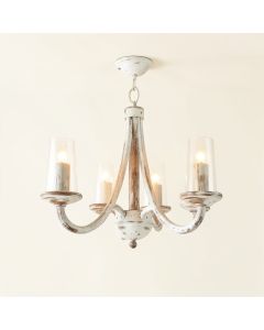 Ocampo Candle Style Drum Chandelier With Wood Accents (synthetic illustration; no displayed measurements)