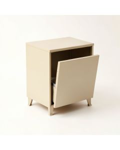 Flint Crest Freestanding Pull-Out Hamper Cabinet - Beige (synthetic illustration; no displayed measurements)