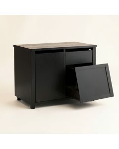 Field Arc Freestanding Pull-Out Hamper Cabinet (synthetic illustration; no displayed measurements)