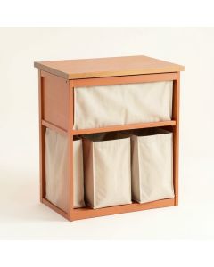 Slate Bluff Laundry Sorting Station With Plain Removable Bags - Terracotta (synthetic illustration; no displayed measurements)