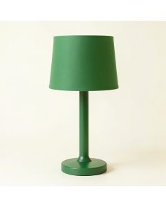 Laurel Crest Table Lamp With A Plain Fabric Shade - Green (synthetic illustration; no displayed measurements)