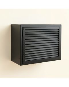 Maple Brook Wall-Mounted Entry Cabinet - Black (synthetic illustration; no displayed measurements)